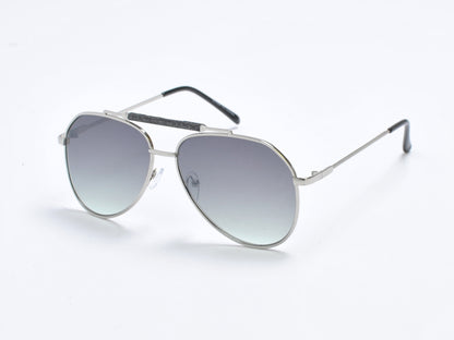 Classic Aviator Sunglasses with Textured Double Bridge SK10473