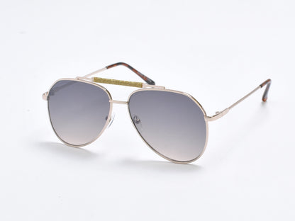 Classic Aviator Sunglasses with Textured Double Bridge SK10473