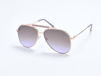 Classic Aviator Sunglasses with Textured Double Bridge SK10473