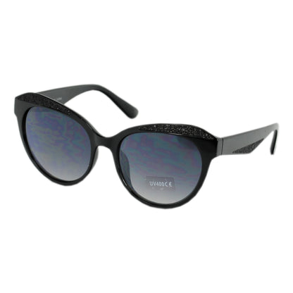 Glitter Accent Cat-Eye Sunglasses with Translucent Frames and UV400 SK10475