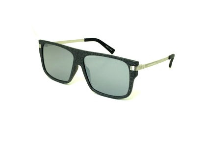 Urban Square Mirrored Sunglasses with Lightweight Metal Temples SK10477