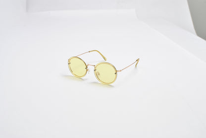 Vintage Round Tinted Sunglasses with Gold Metal Frames SK10481