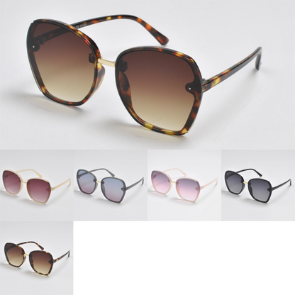Women's Oversized Chic Square Sunglasses with Graident UV400 Lens SK10583