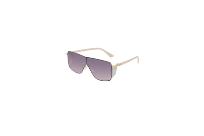 Glam Women's Oversized Square Shield Sunglasses with Glitter Side Panels SK10595