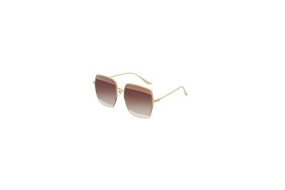 Hev-Oval Statement Sunglasses with Triple-Tone Gradient Lenses SK10596
