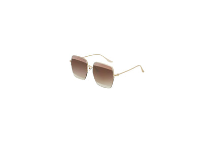 Hev-Oval Statement Sunglasses with Triple-Tone Gradient Lenses SK10596