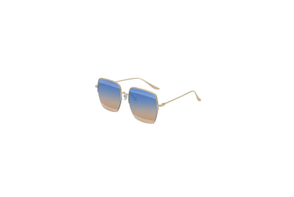 Hev-Oval Statement Sunglasses with Triple-Tone Gradient Lenses SK10596