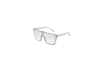 Modern Retro Square Shield Sunglasses with Flat Top Oversized Frames SK10632