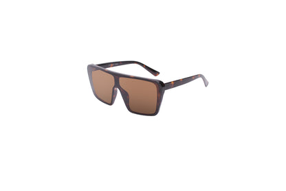 Modern Retro Square Shield Sunglasses with Flat Top Oversized Frames SK10632