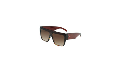 Thick Frame Square Flat-Top Sunglasses with Triple Dot Detail SK10633