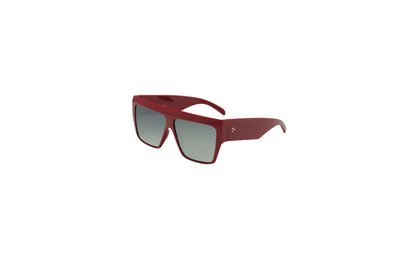 Thick Frame Square Flat-Top Sunglasses with Triple Dot Detail SK10633