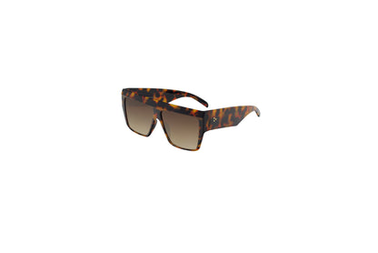Thick Frame Square Flat-Top Sunglasses with Triple Dot Detail SK10633