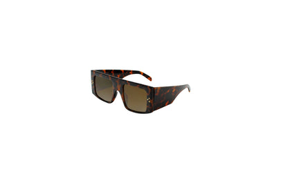 Wide Square Statement Sunglasses with Gold Stud Details SK10634