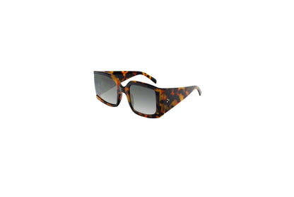 Women's Oversized Statement Square Sunglasses with Thick Frame and Triple Stud Detail SK10635