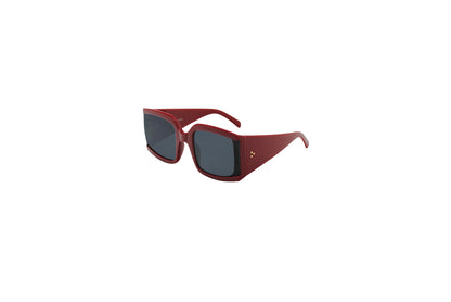 Women's Oversized Statement Square Sunglasses with Thick Frame and Triple Stud Detail SK10635