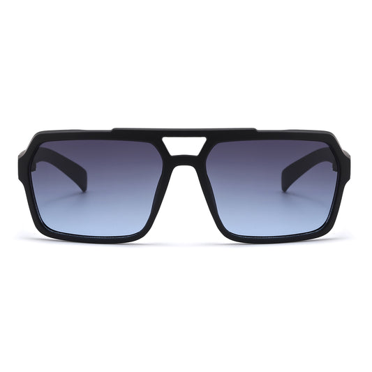 Retro Bold Flat-Top Sunglasses with Double Bar Bridge SK11138