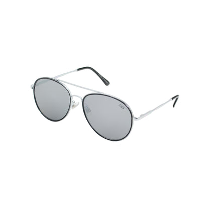 Classic Metal Aviator Sunglasses with Mirrored Teardrop Lenses and Inner Rim Detail SS10121