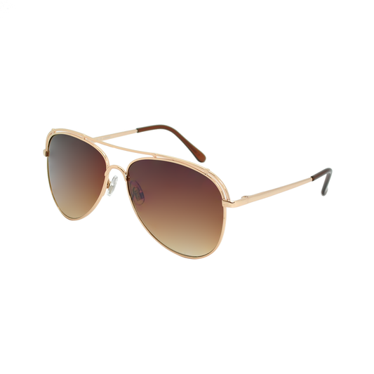Classic Aviator Silhouette Sunglasses with Wire Wrap Detail SS10126