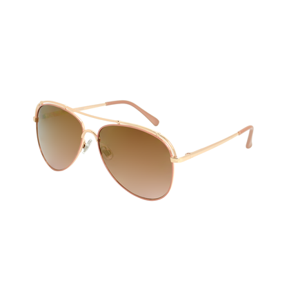 Classic Aviator Silhouette Sunglasses with Wire Wrap Detail SS10126