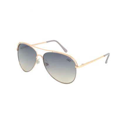 Classic Aviator Silhouette Sunglasses with Wire Wrap Detail SS10126