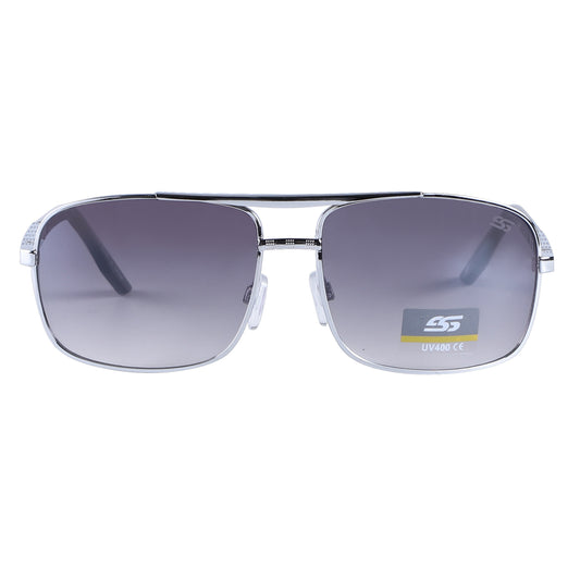 Modern Navigator Sunglasses with Square Metal Frame and Gradient Lens SS8050