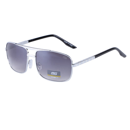 Modern Navigator Sunglasses with Square Metal Frame and Gradient Lens SS8050