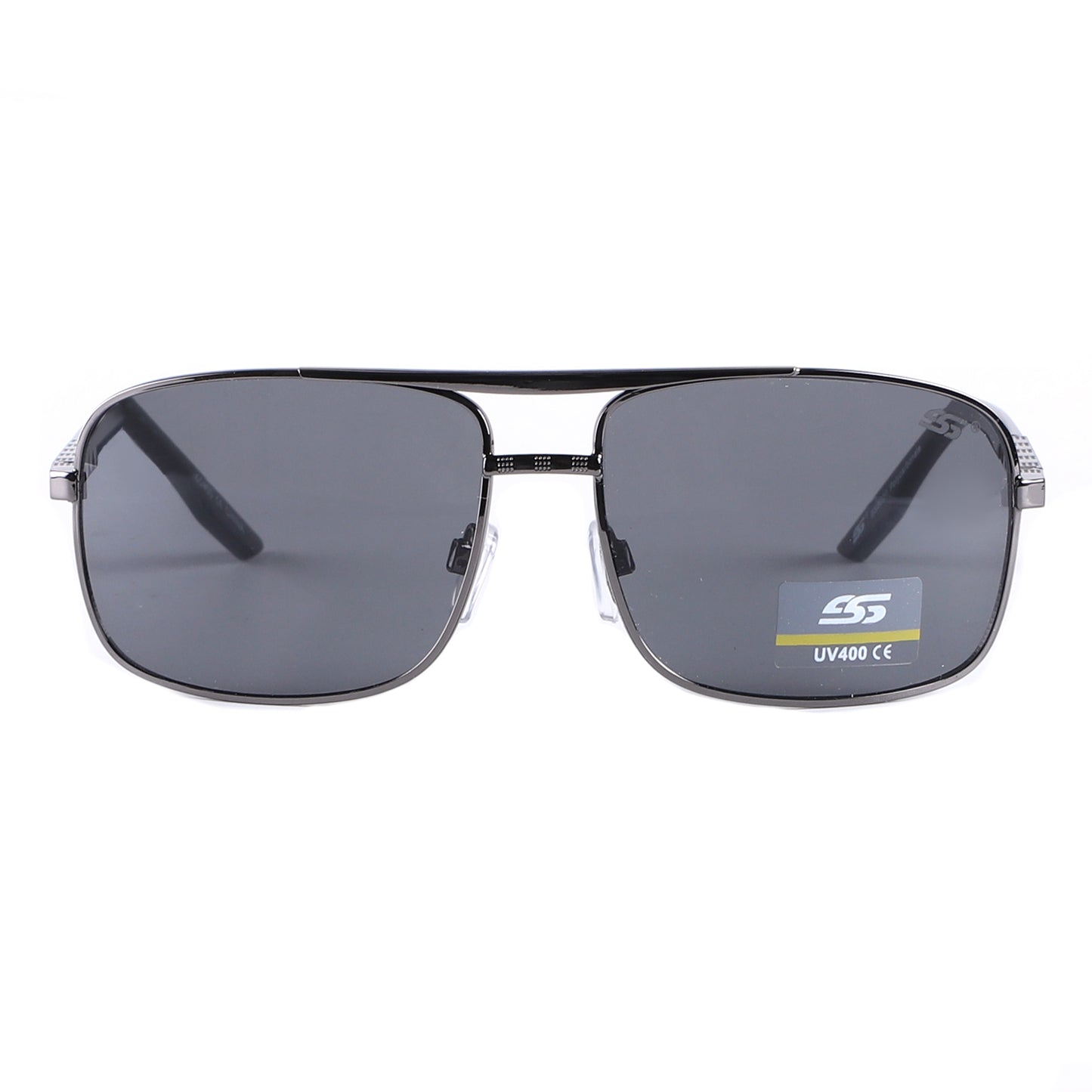 Modern Navigator Sunglasses with Square Metal Frame and Gradient Lens SS8050