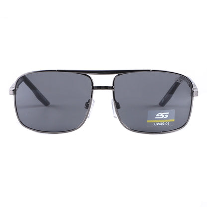 Modern Navigator Sunglasses with Square Metal Frame and Gradient Lens SS8050