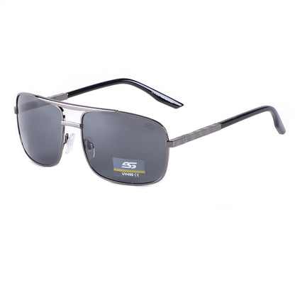 Modern Navigator Sunglasses with Square Metal Frame and Gradient Lens SS8050