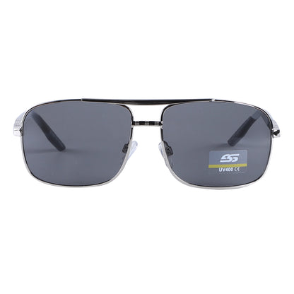 Modern Navigator Sunglasses with Square Metal Frame and Gradient Lens SS8050