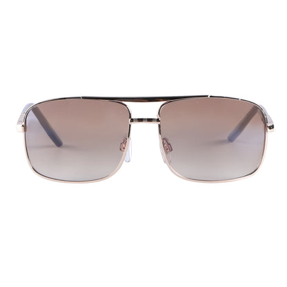 Modern Navigator Sunglasses with Square Metal Frame and Gradient Lens SS8050