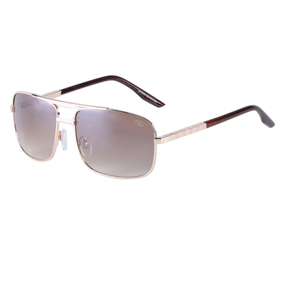 Modern Navigator Sunglasses with Square Metal Frame and Gradient Lens SS8050