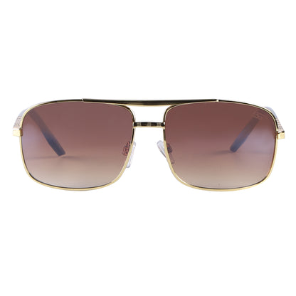Modern Navigator Sunglasses with Square Metal Frame and Gradient Lens SS8050