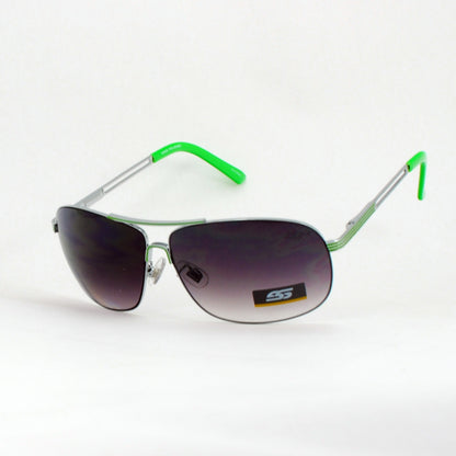 Sleek Metal Wrap-Around Aviator Sunglasses with Gradient Lenses SS8053