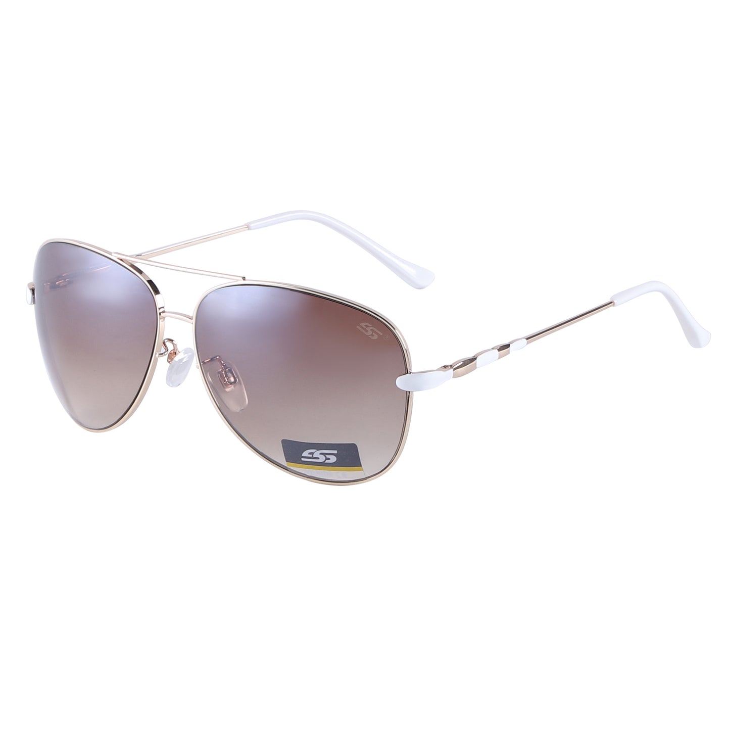 Classic Metal Aviator Sunglasses with Gradient Lenses and Unique Detailed Temples SS8054
