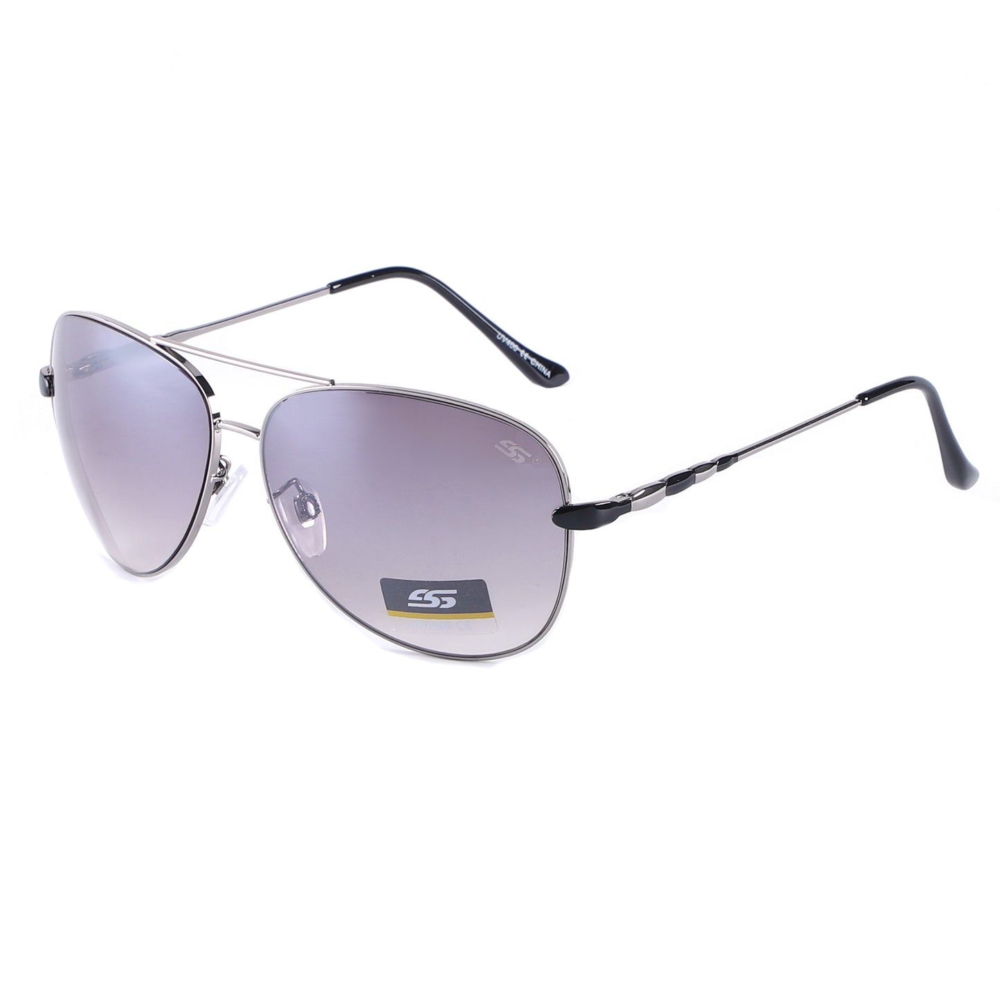 Classic Metal Aviator Sunglasses with Gradient Lenses and Unique Detailed Temples SS8054