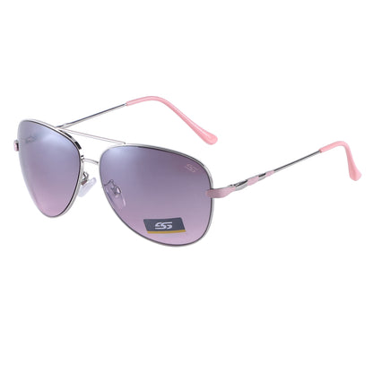 Classic Metal Aviator Sunglasses with Gradient Lenses and Unique Detailed Temples SS8054