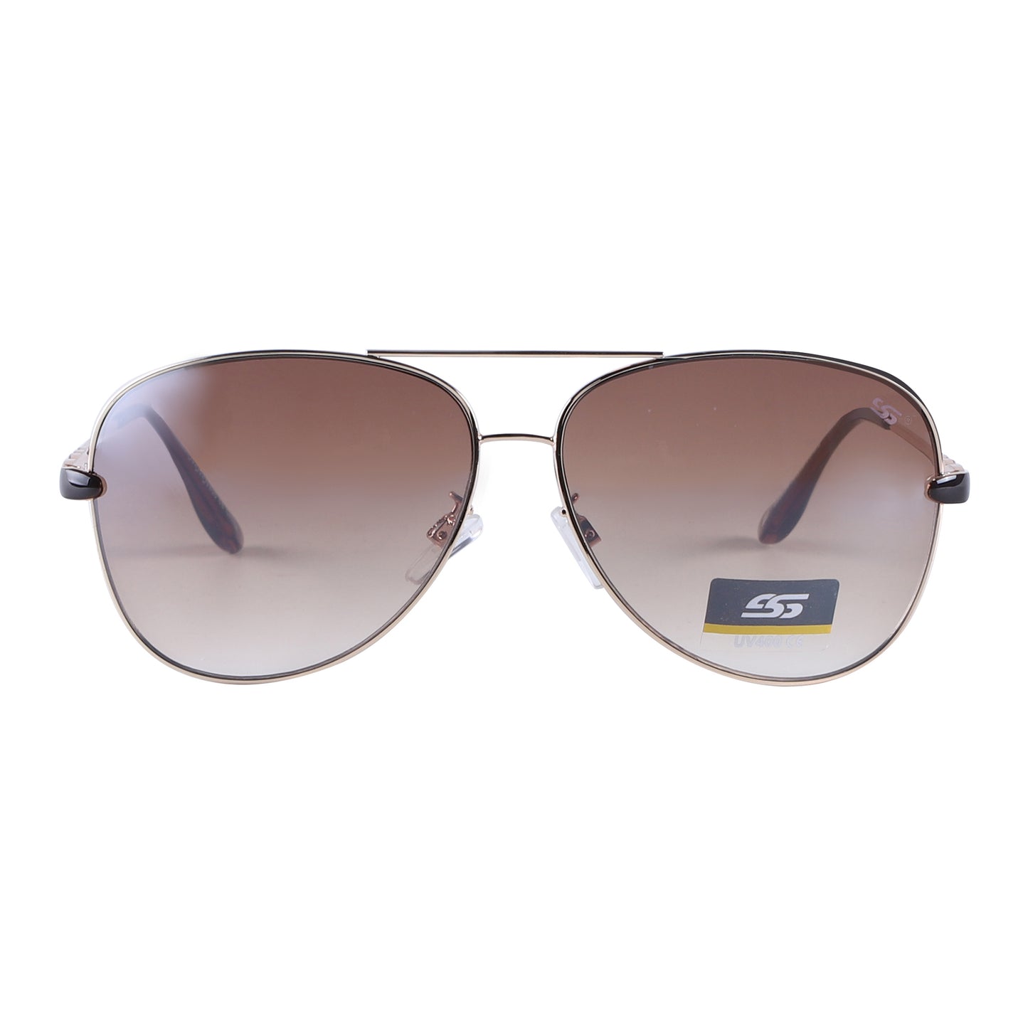 Classic Metal Aviator Sunglasses with Gradient Lenses and Unique Detailed Temples SS8054