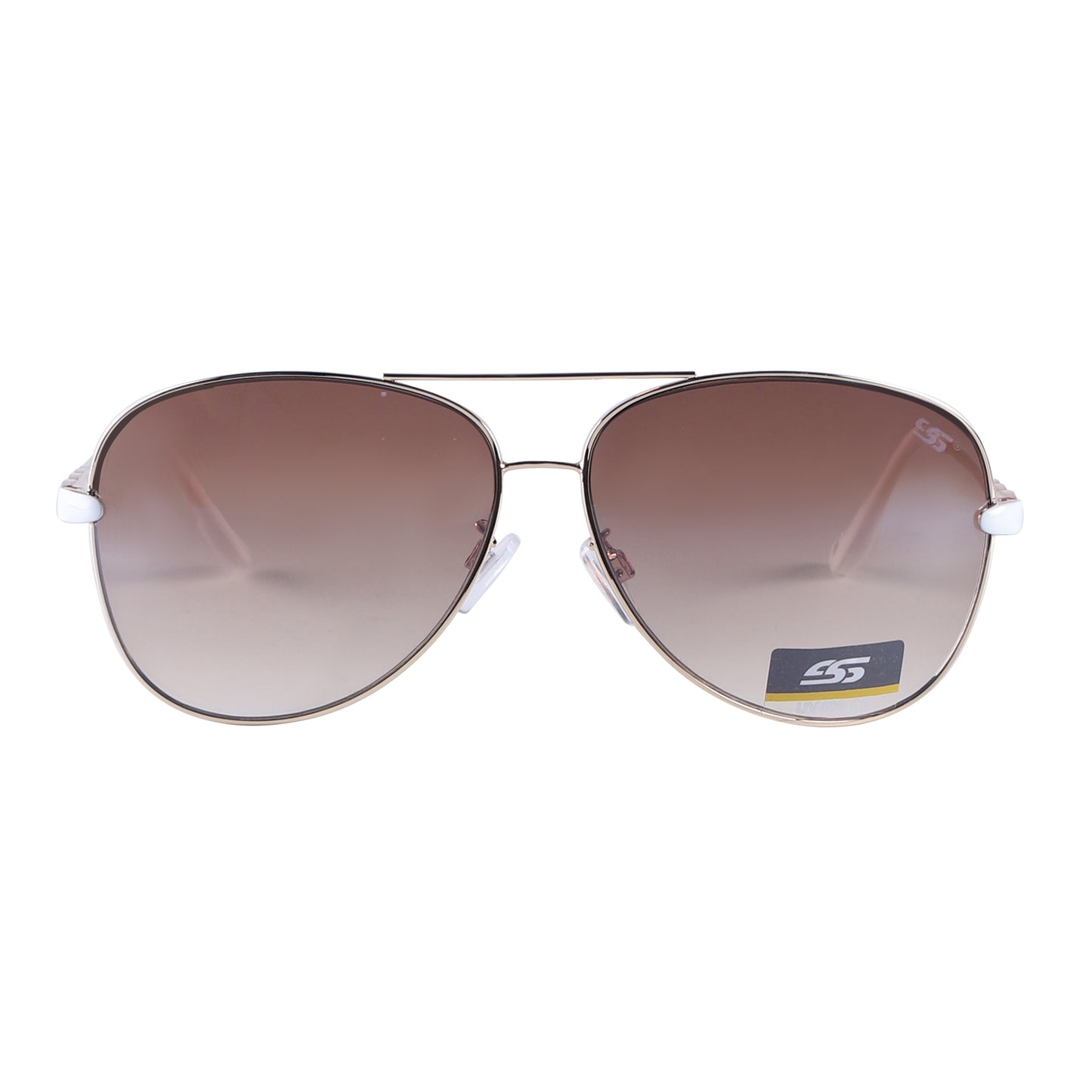 Classic Metal Aviator Sunglasses with Gradient Lenses and Unique Detailed Temples SS8054