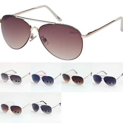 Unisex Slim Frame Tear-Drop Aviators Sunglasses with Gradient Lens SS8064