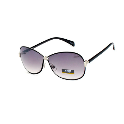 Women's Sports Butterfly Sunglasses with Metal Frame and Gradient Lens SS8065