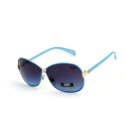 Women's Sports Butterfly Sunglasses with Metal Frame and Gradient Lens SS8065