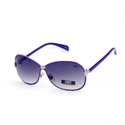 Women's Sports Butterfly Sunglasses with Metal Frame and Gradient Lens SS8065