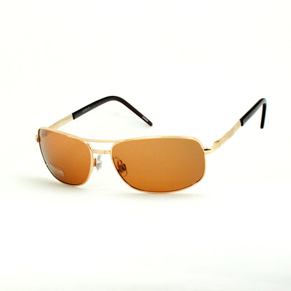 Sleek Polarized Sport Aviators with Lightweight Metal Frame and Rectangular Lenses SS8070-PL