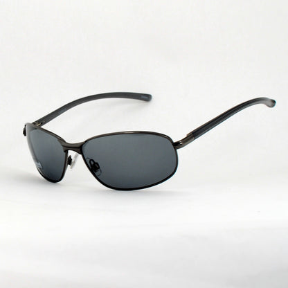 Men's Semi-Rimless Metal Wrap Polarized Sunglasses for Outdoor Performance SS8073-PL