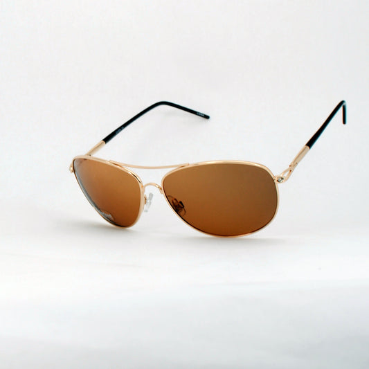 Classic Polarized Aviator Sunglasses with Two-Tone Comfort Temples SS8076-PL