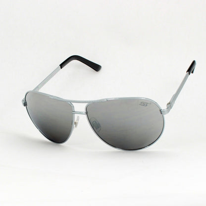 Classic Metal Aviator Sunglasses with Textured Brow Bar and Temples SS8091