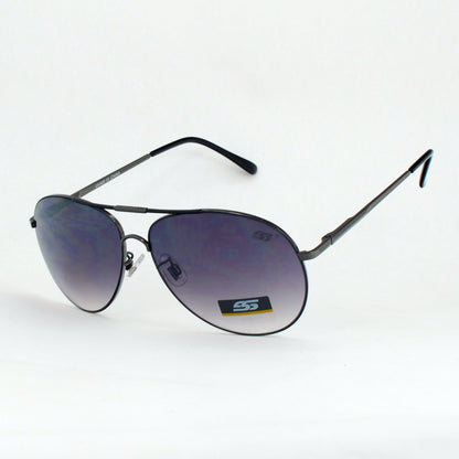 Classic Metal Aviator Sunglasses with Gradient UV400 Lenses and Accent Tips SS8099