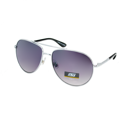 Classic Aviator Sunglasses with Gradient Lenses and Metal Temple Detailing SS8107