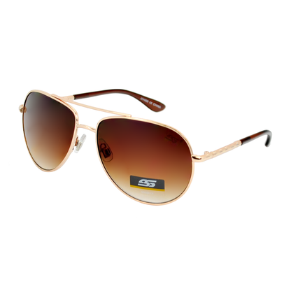 Classic Aviator Sunglasses with Gradient Lenses and Metal Temple Detailing SS8107